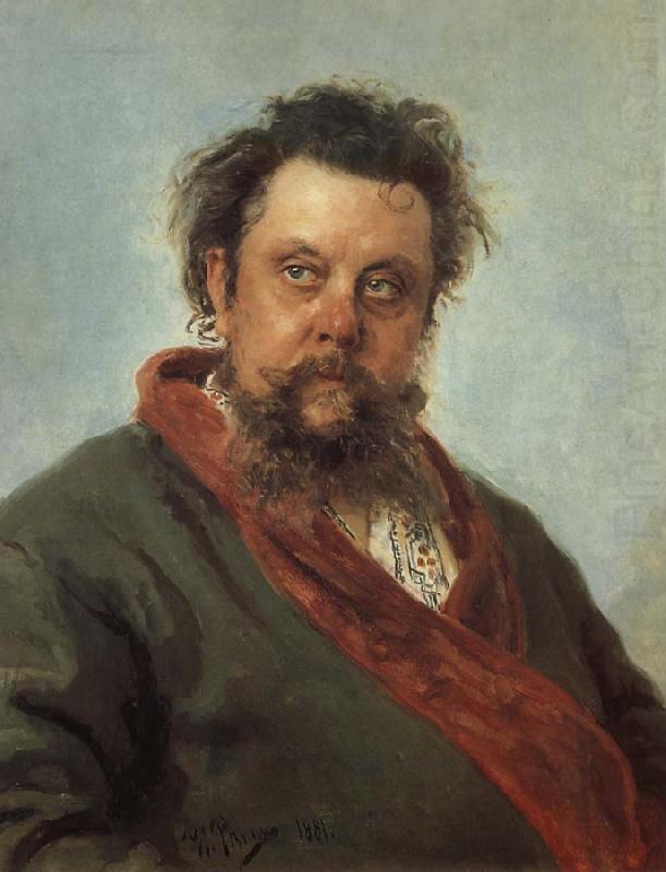 Ilya Repin Portrait of Modest Moussorgski oil painting picture